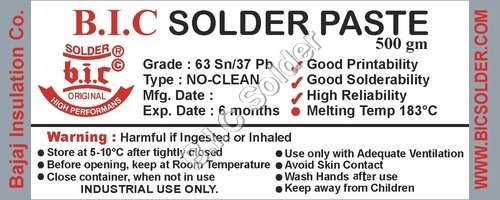 No Clean Solder Paste 63/37 Standard