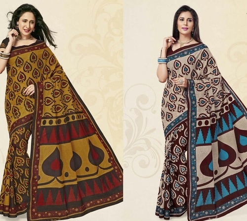 Cotton Saree - Printed Design | Traditional Indian Style, Soft and Comfortable Fabric