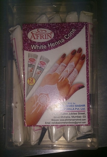 White Henna Mehndi Cones
