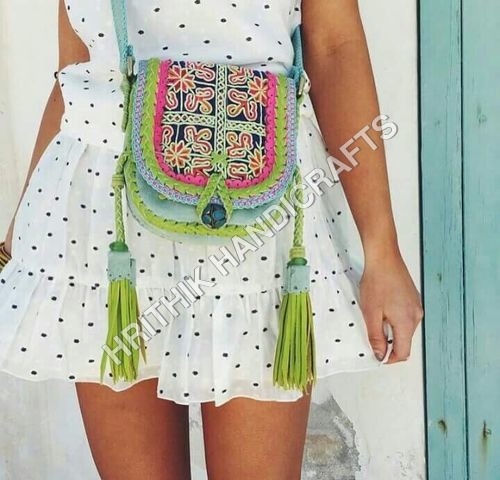 Multi Color Banjara Leather Bag