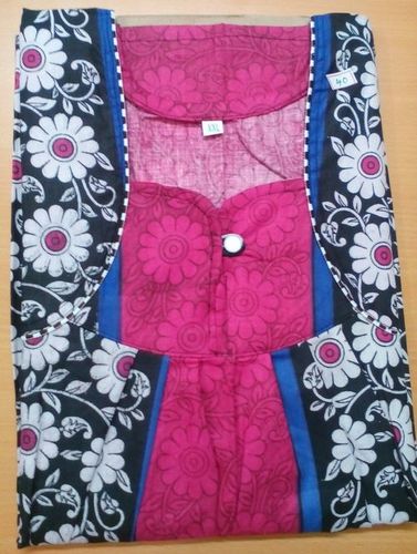 Button Model Nighties - Cotton Sizes L/M/XL | Black and Pink Printed Short Sleeves Comfortable and Easy to Wash