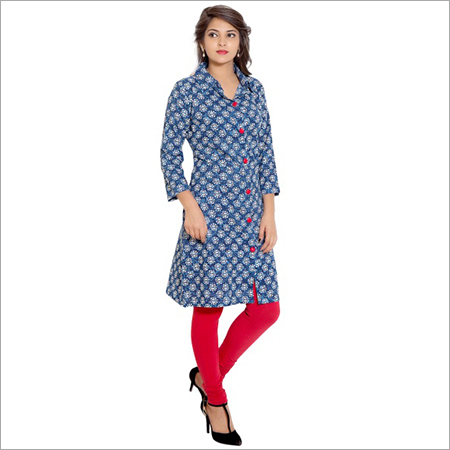 Indigo Cotton Kurti