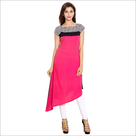 Pink Rayon Kurti
