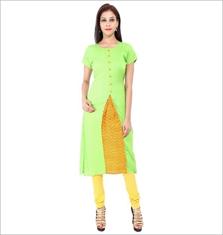 Green Rayon Kurti