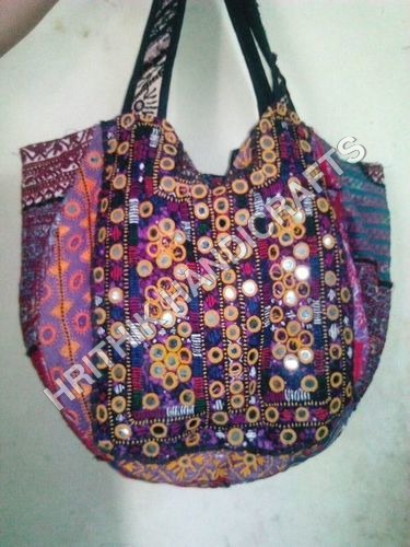 Purple And Yellow Banjara Bag