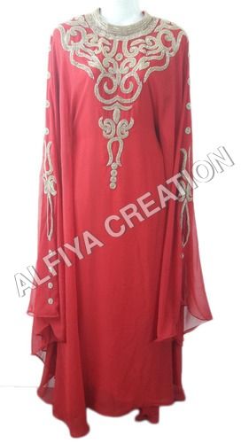 Gorgeous gold crystal work farasha jalabiya dubai dress