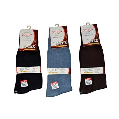 Black And Blue Cotton Lycra Socks