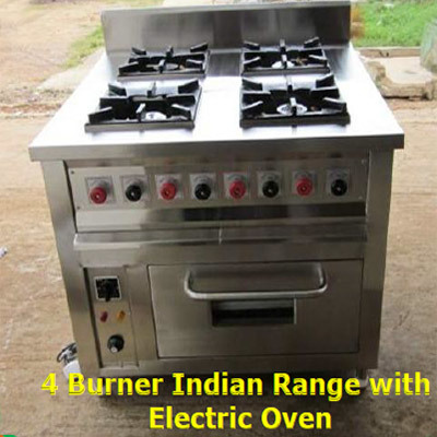 4 Burner Indian Range with Electric Oven