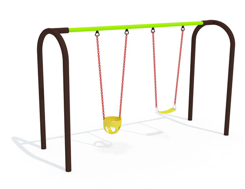 Ms Pipe And Plastic Kids Double Seat Swing