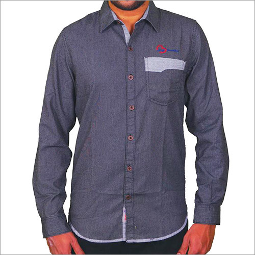 Colour Plain Shirt with Reversible Pocket