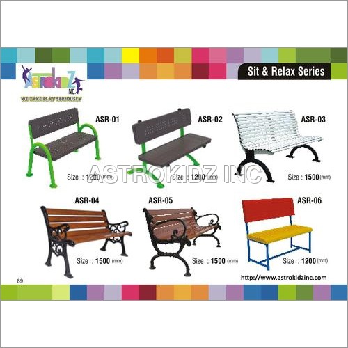 Strong Metel Frame And Wooden School Garden Benches