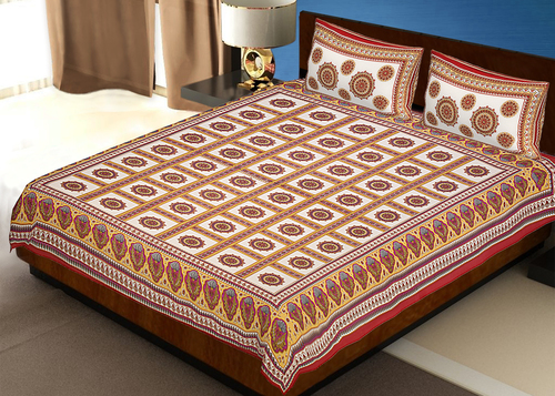 Embroidered Double Bed Sheet