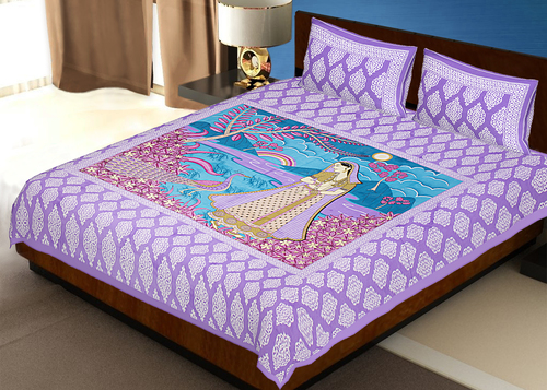 Bohemian Block Printed Bed Sheet