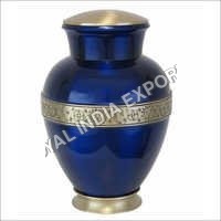 Blue Cremation Brass Urns