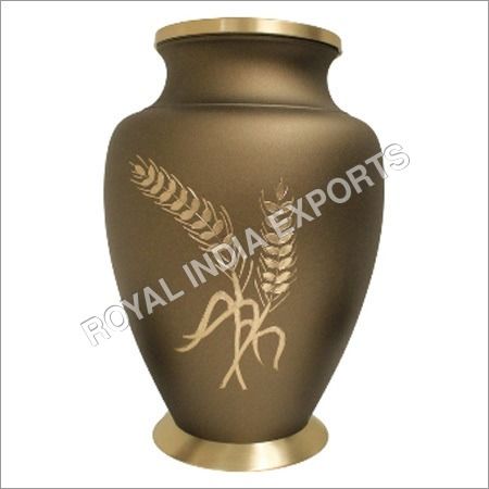 Engraved Brass Urns