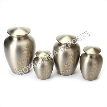 Pewter Paw Print Brass Urn