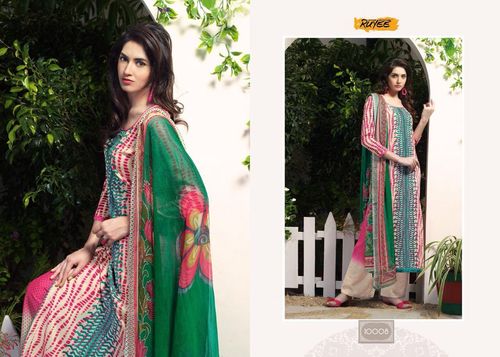Ruyee -10 Cotton Satin Embriodary Suit