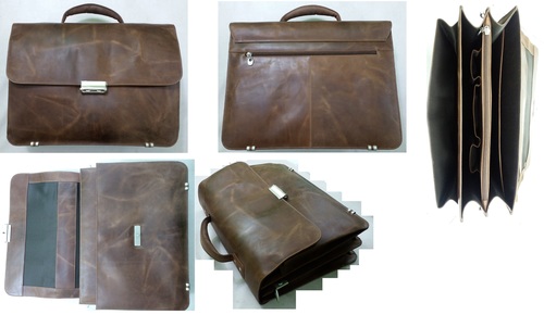 Leather Portfolio Laptop Bag