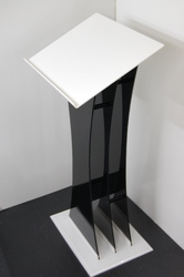 Acrylic Black & White Podium