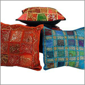 Rajasthani Patchwork Cotton Cushion Cover