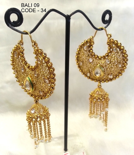 Antique Bali - Copper Alloy, Diamond Accents | Mesmerizing Designs, Stylish Look, Comfortable Wear, Lustrous Shine