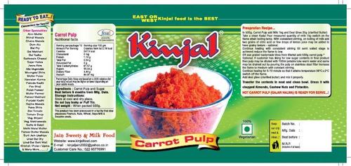 Carrot Pulp Tin Packing 500 Gram - Fresh Sweet Flavor, Ideal for Parties & Restaurants Use, Mouthwatering Taste, Free from Adulteration