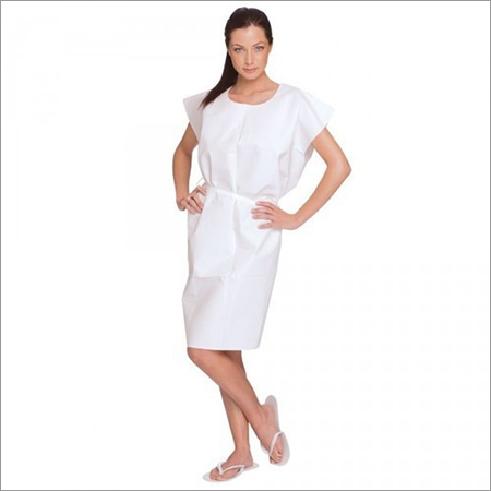 Disposable Facial Massage Gown - Non-Woven Fabric, Multiple Sizes, White | Soft, Durable, Hygienic, Comfortable, Disposable