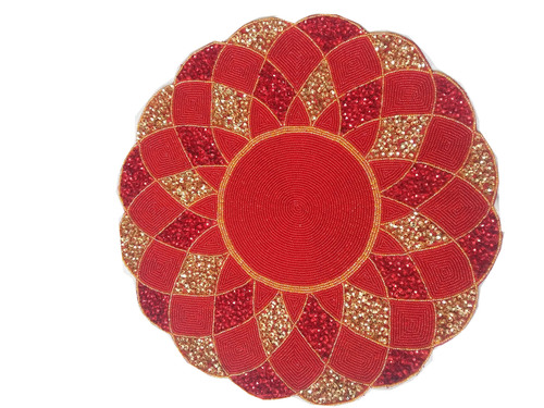 Beaded Placemat Back Material: Satin