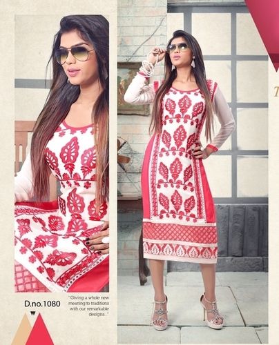 Printed Cotton Kurti Decoration Material: Cloths