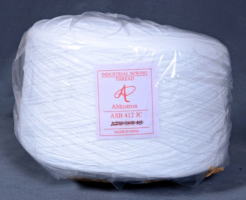 Spun Polyester Bag Closing Thread - 100% Polyester, 3 Kg Jumbo Cones | High Tenacity, Shrink Resistant, Soft Texture for Textile Applications