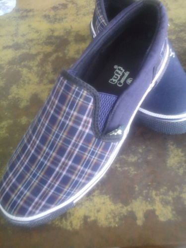 Assorted Checks Canvas Casuals Shoe