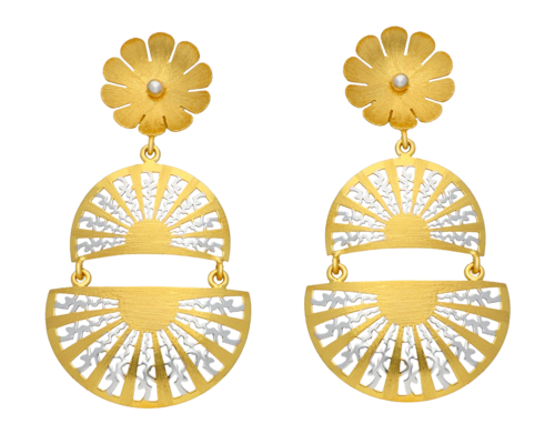 Italian Gold LatticeDesign Hoop Earrings in 14k White Gold and 14k Gold   ShopStyle