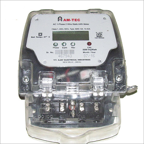 AC 1 Phase 2 Wire Static Meter