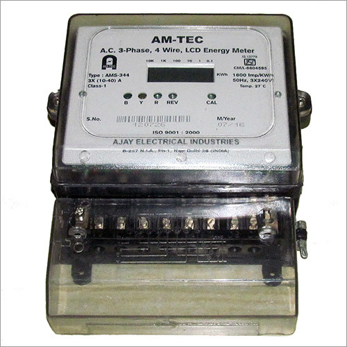 AC 3 Phase 4 Wire LCD Energy Meter