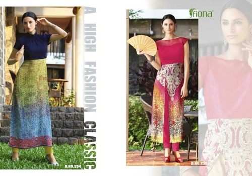 Fiona Digital Print Georgette Kurti