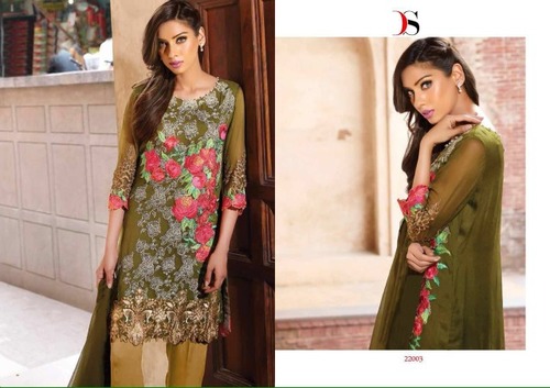 Baroque-3 Georgette Embriodary suit