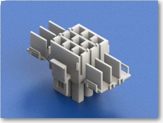 3x3 way male connectors CS Lock with TPA