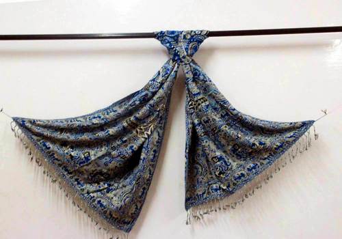 Indian Silk Pashmina Women Shawl Scarf Kashmir Wool Neck Wrap Large