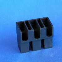 3 Ways Connector Pitch 8 Mm For 6.3 Mm Flag Female - Natural Black, Compact Lightweight, Panel Mount