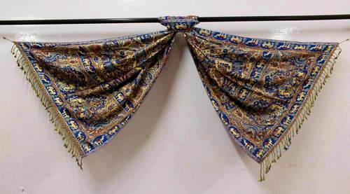 Indian Silk Pashmina Women Shawl Scarf Kashmir Jamewar Wool Neck Wrap Large New Purple Color