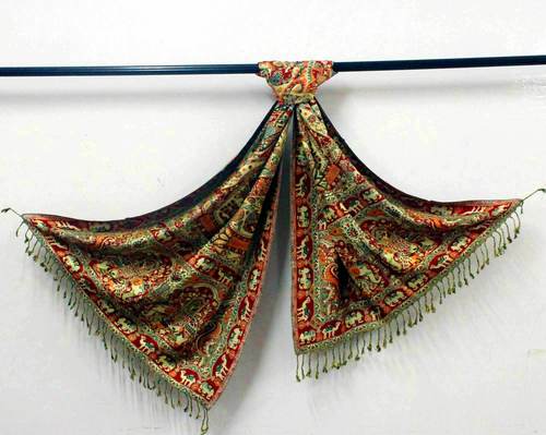 Indian new Silk Pashmina Women Shawl Scarf Kashmir Jamewar Wool Neck Wrap Large Green Color