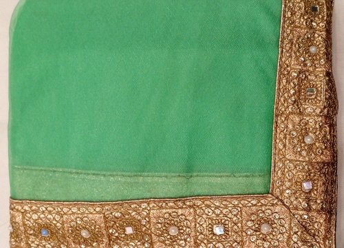 Green Geofrgette Saree