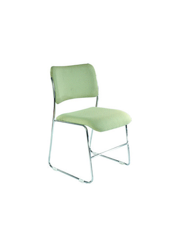 Designer Chair - Metal Frame, 17x16x36 Inches, Light Green, Ergonomic Design, Comfortable Seating, Easy Assembly