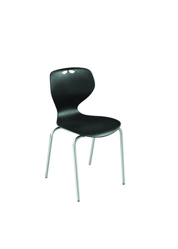 Designer Chair - Plastic, Metal 45x45x80cm, Black | Ergonomic Design, Durable, Stackable, Lightweight, Comfortable Seating