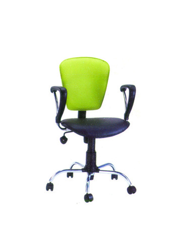 Designer Chair - Chrome Base, 20x20x24 in, Lime Green PU Leather | Ergonomic, Swivel Base, Armrests, 5 Casters, Easy Assembly