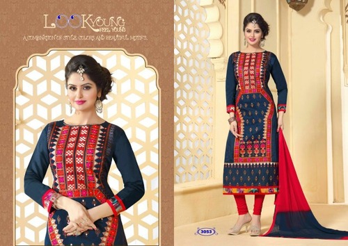 Gohar chanderi Embriodary suit