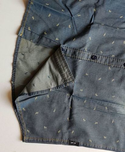 Designer Casual Shirts - Cotton, Size M, Gray | Button Closure, Point Collar, Printed Pattern, Soft Fabric, Comfortable Fit