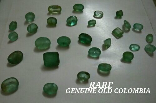 Genuine Old Colombian Gems - Emerald, Varied Size, Green | Untreated, Rare, Investment Grade, Collector's Item