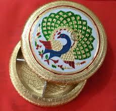 Wooden Meenakari Dry Fruit Box