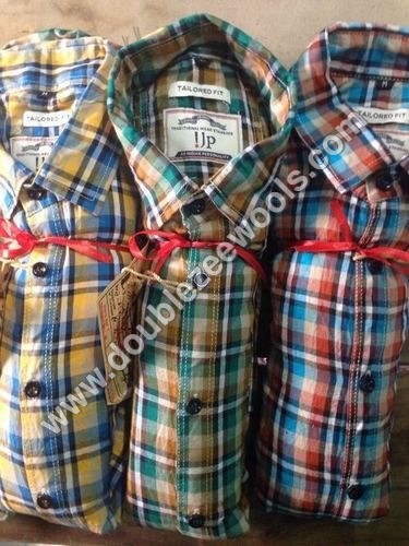 Black Yellow Check Pattern Shirts